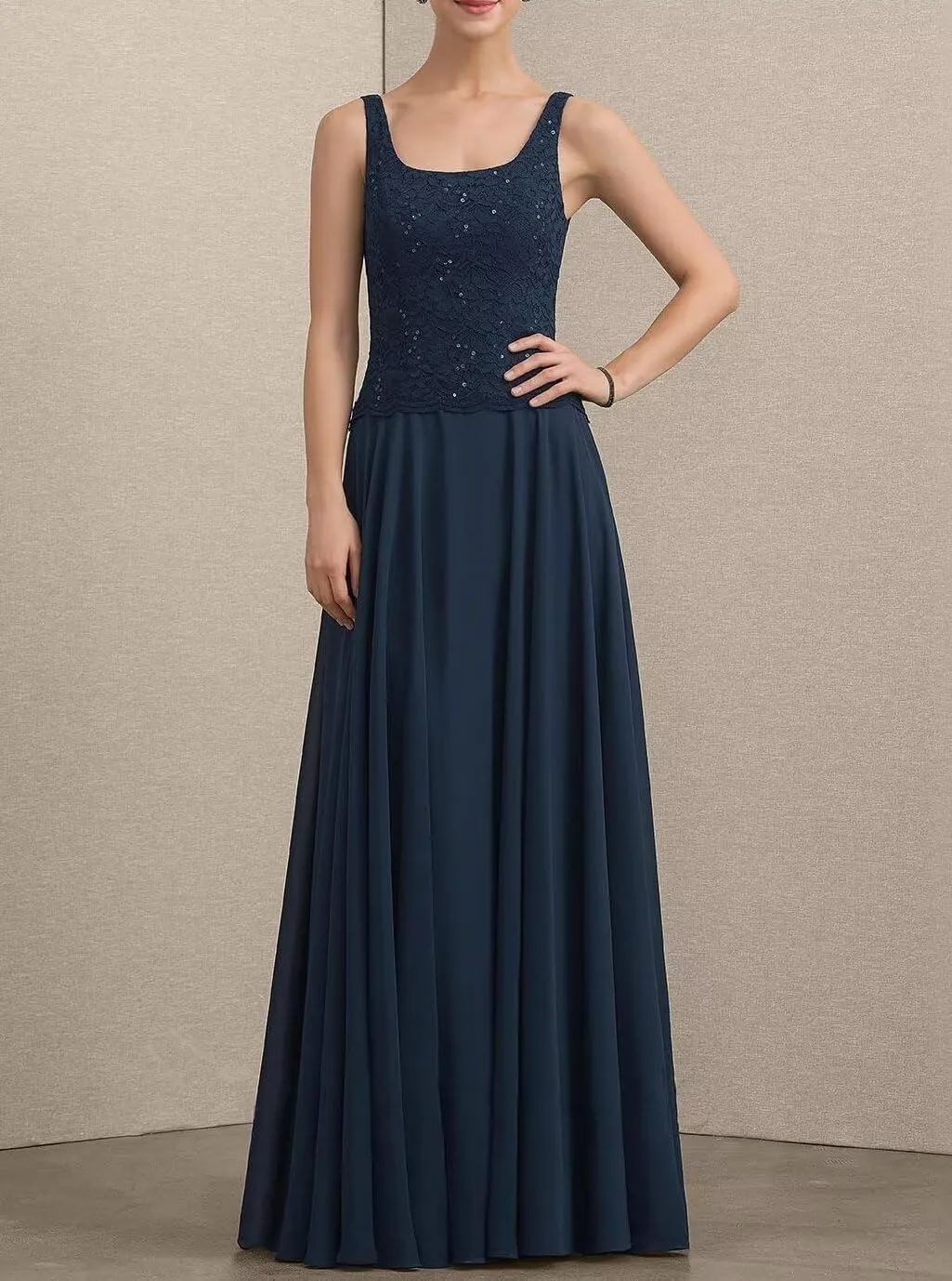 2 Piece Mother of The Bride Dresses for Wedding Chiffon Grandmother Dresses with Jacket