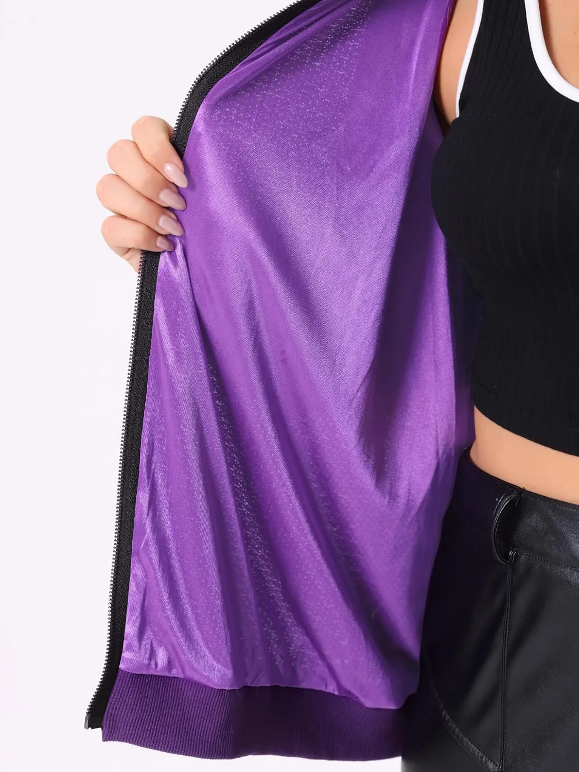 Agnes Orinda Plus Size Metallic Jacket for Women Sparkle Party 2024 Sequin Bomber Jackets