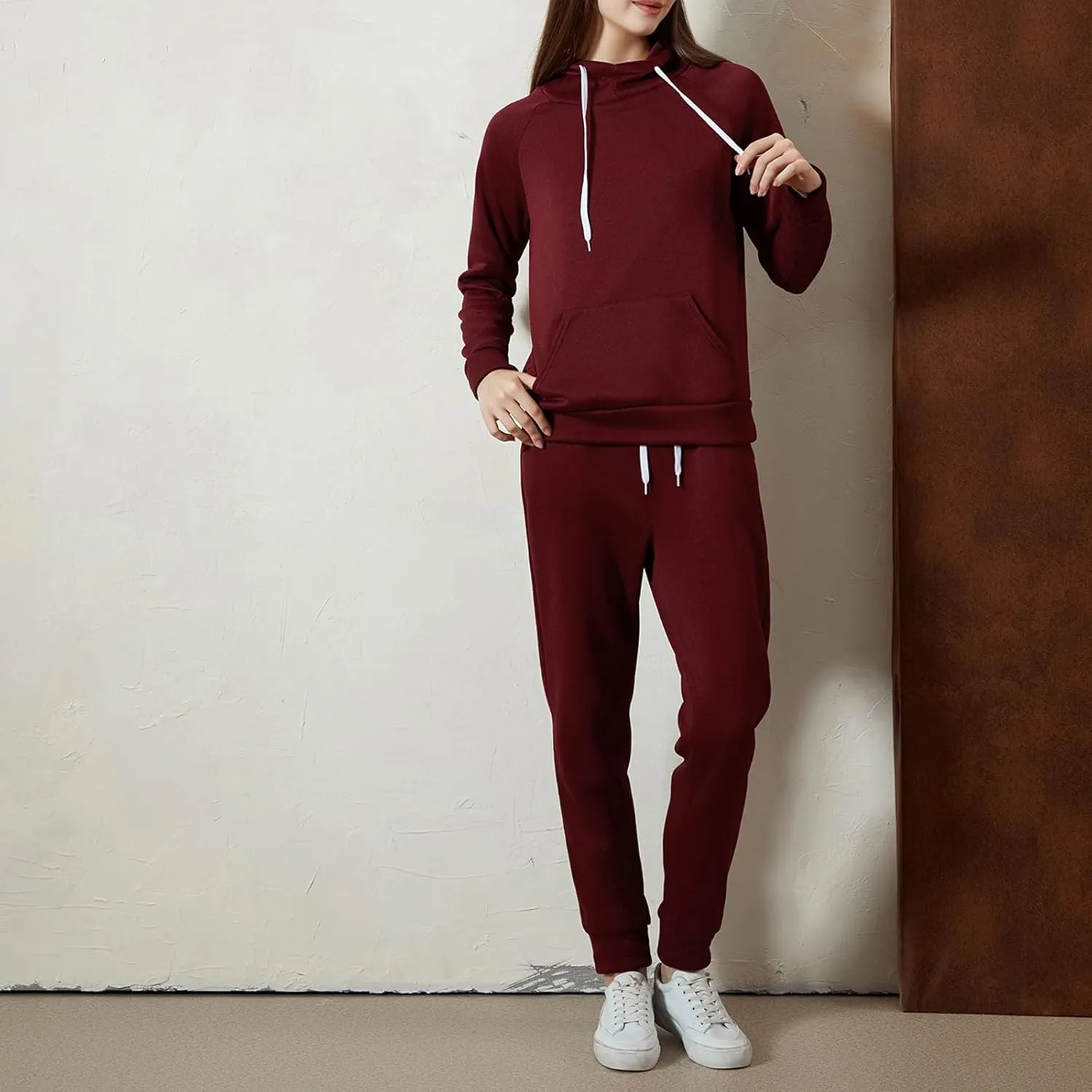 Argeousgor Sweatsuits for Women Set 2 Piece Outfits Oversized Hoodie Jogger Pants Casual Tracksuit Sets