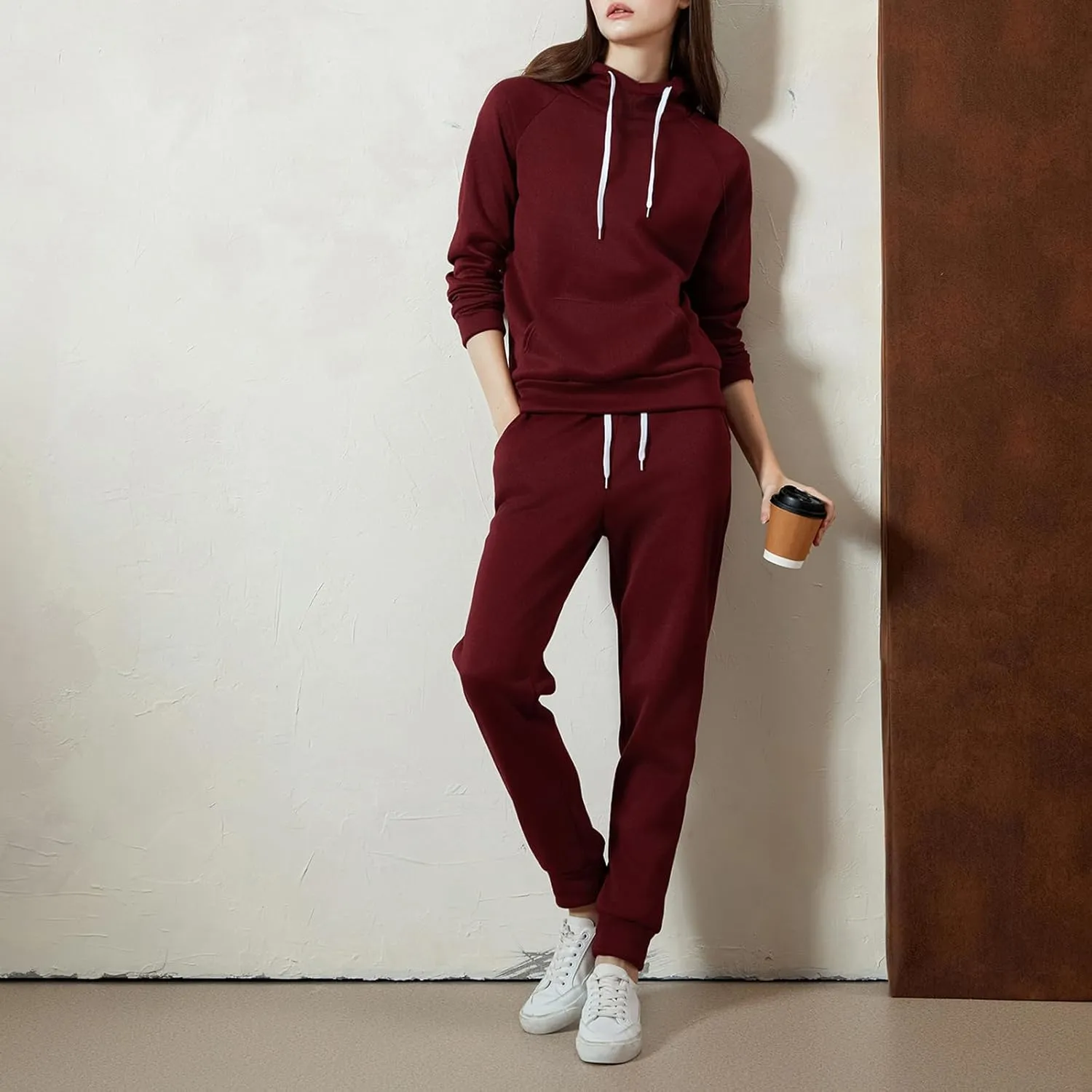 Argeousgor Sweatsuits for Women Set 2 Piece Outfits Oversized Hoodie Jogger Pants Casual Tracksuit Sets