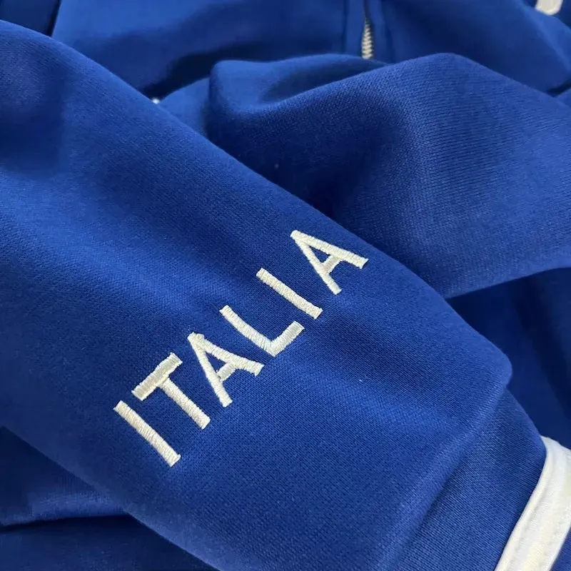 Back To School Sonicelife Aesthetic Vintage Embroidery Letter Goth Slim Hoodies Women Blue Zip Up Sweatshirt Female Harajuku Cropped Jacket Y2K Streetwear