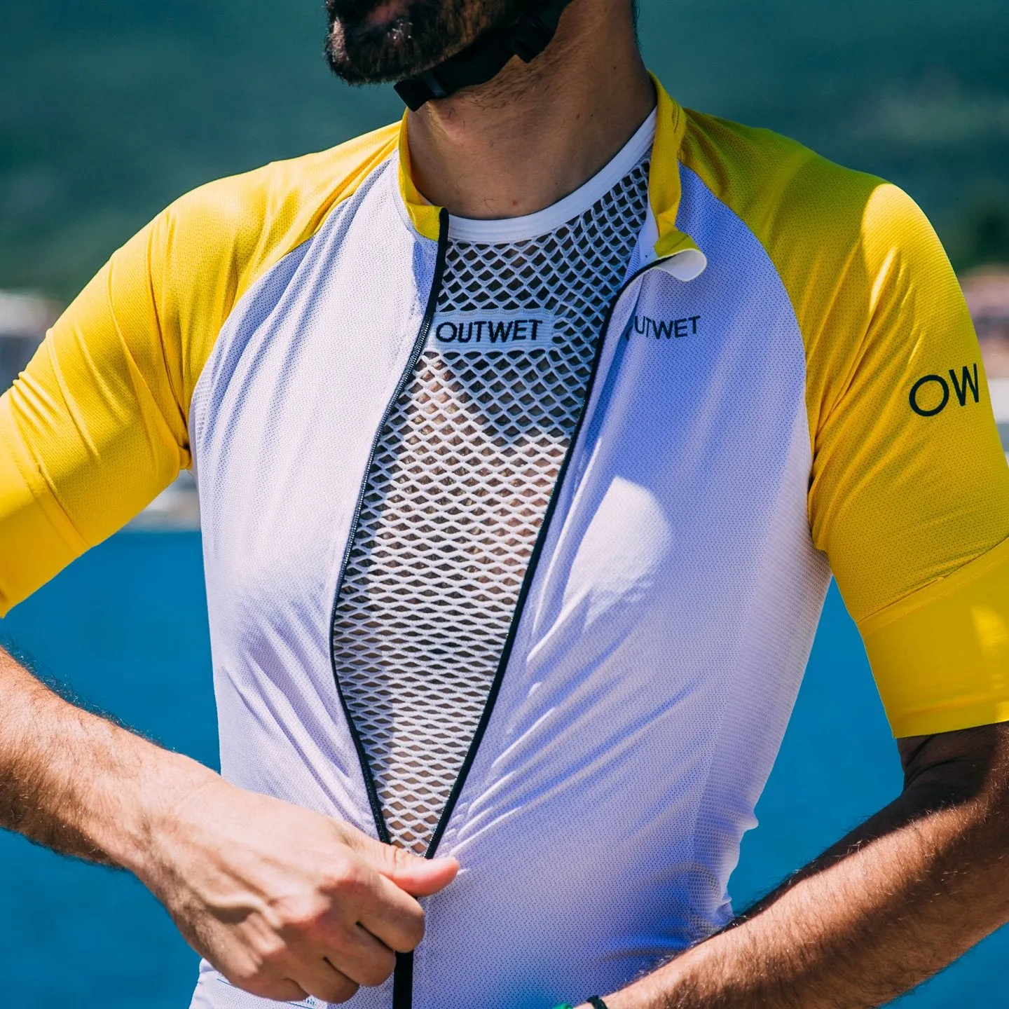 Base TT Carbon Sleeveless Cycling BASE LAYER in White - by Outwet