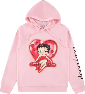 Betty Boop Ladies Fashion Sweatshirt - Paramount Embroidered Hoodie Sweatshirt