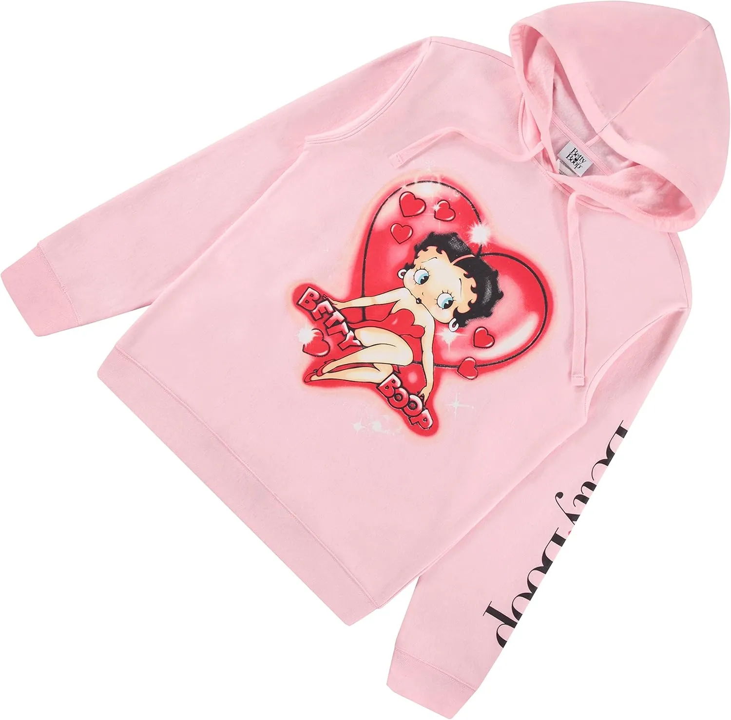 Betty Boop Ladies Fashion Sweatshirt - Paramount Embroidered Hoodie Sweatshirt