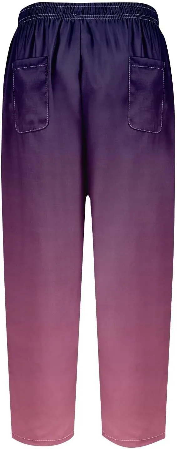 Boho Summer Capris for Women Linen Cropped Pants with Adjustable Drawstring Wide Leg 2025 Travel Casual