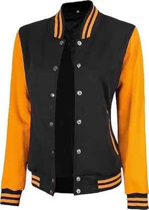 Bomber Varsity Jacket Women - Classic Letterman Jacket Woman in both Standard and Cropped Women Jacket Style
