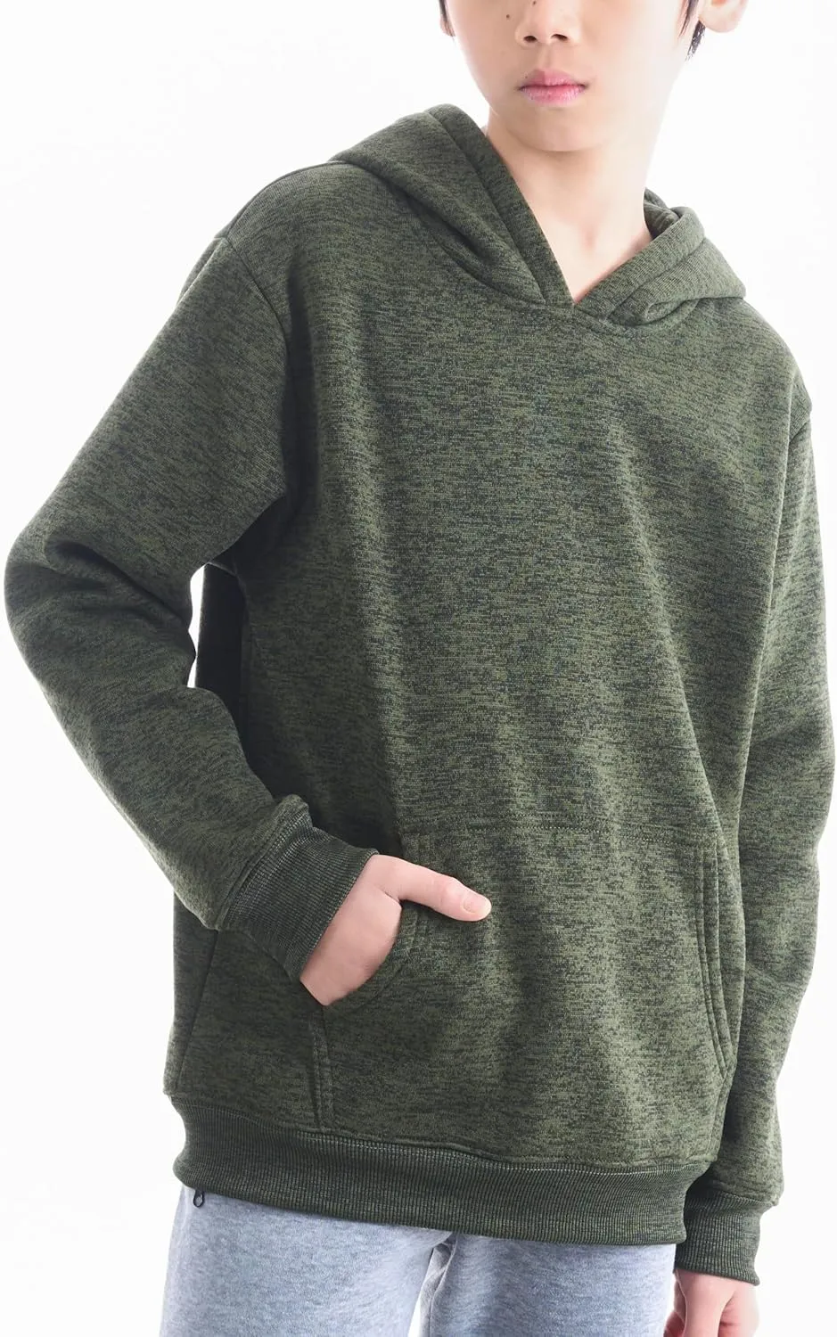Boys Athletic Hoodie Sweatshirt, 3 Pk Fleece Long Sleeve Kids Pullover Hoodies boy&girl Size 6-20