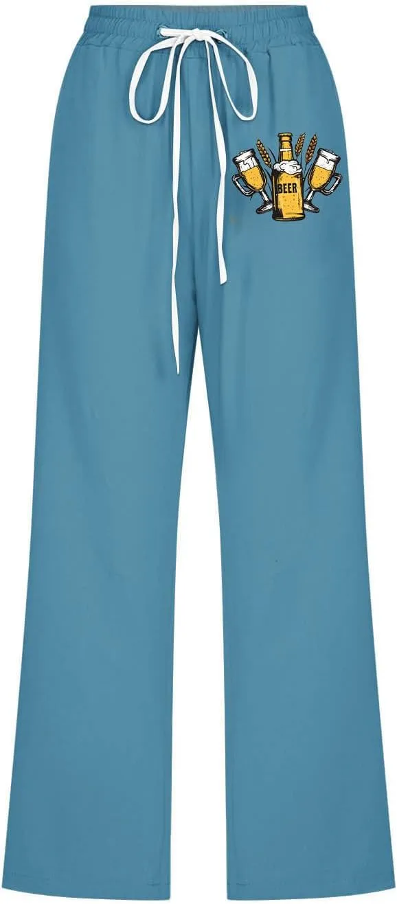 Capris Pants for Women Linen 3/4 Pants Wide Leg Capris Lightweight Baggy Cropped Trousers Summer Outfits for Women