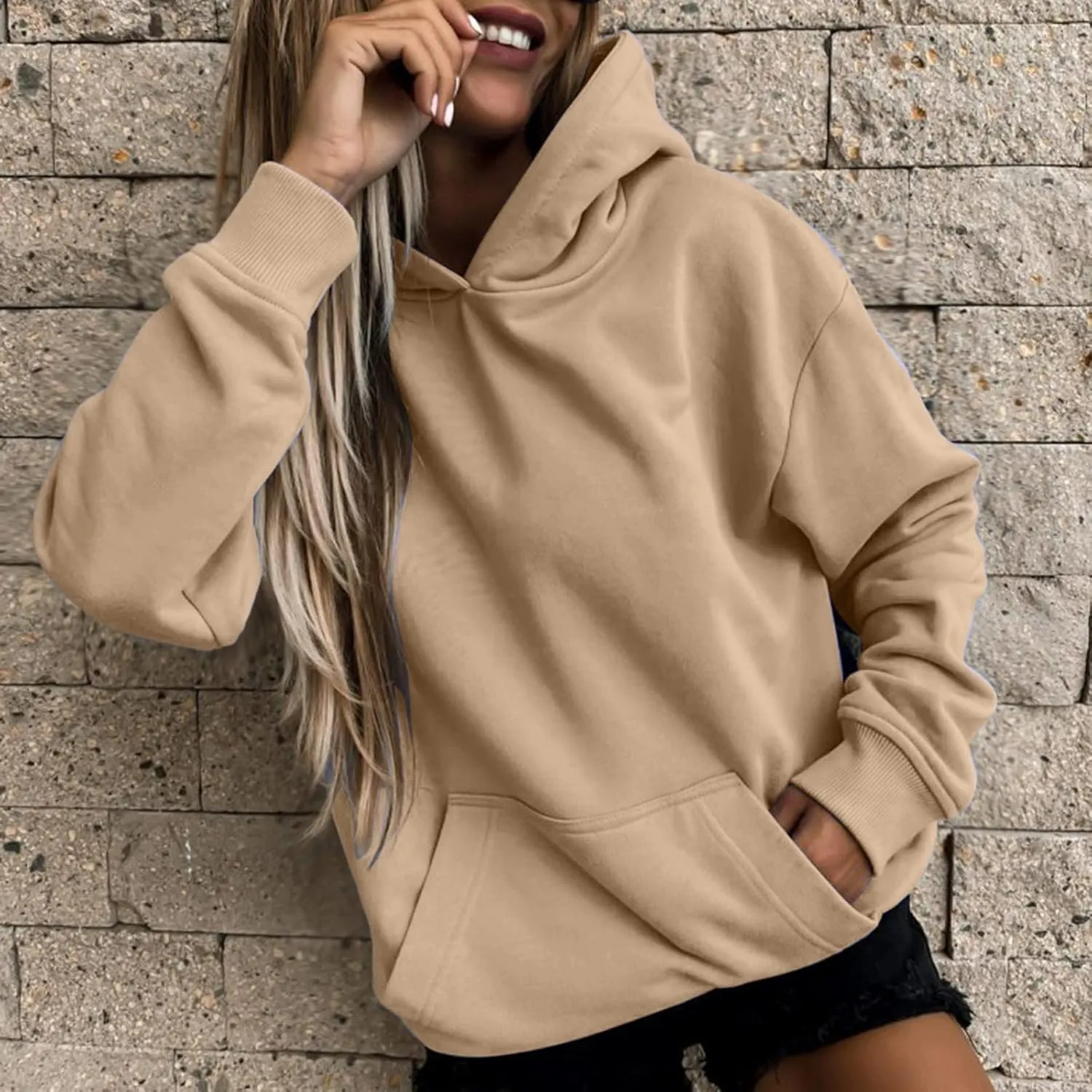 Ceboyel Womens Hoodies Oversized 2023 Hooded Pullover Sweatshirts Long Sleeve Fall Tops Y2K Teen Girls Clothing With Pockets
