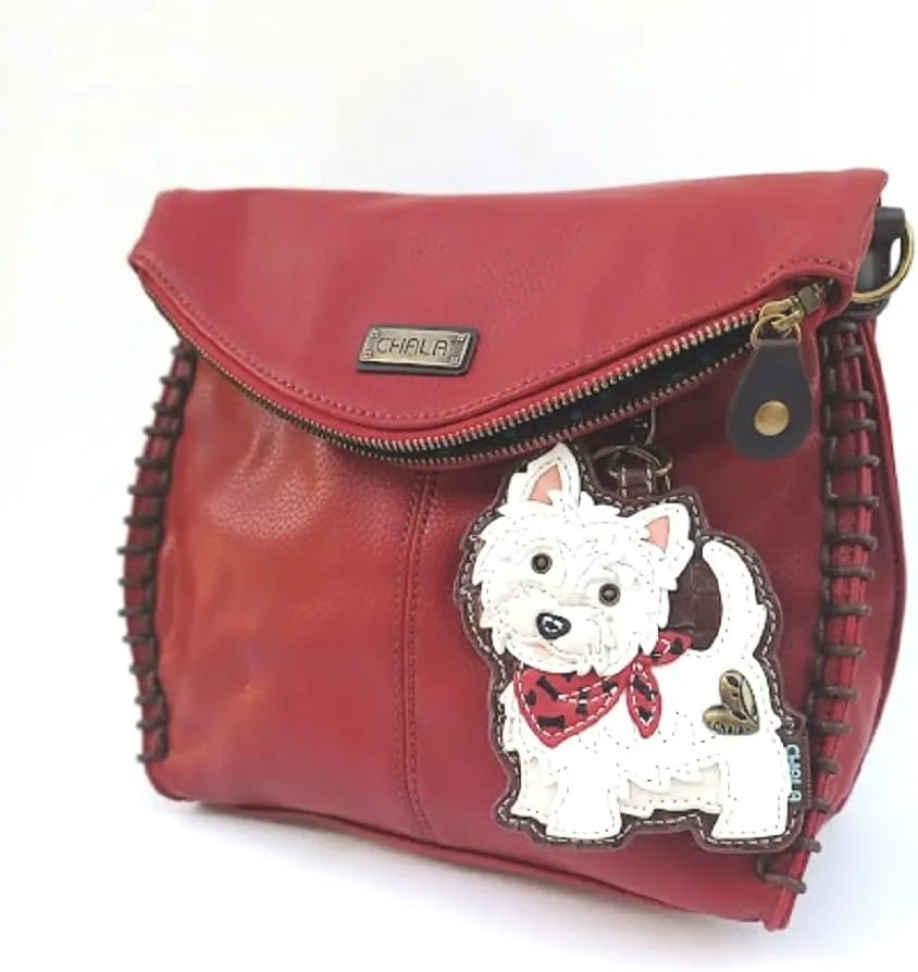 Chala Charming Crossbody Bag Shoulder Handbag With Flap Top and Zipper -Pewter