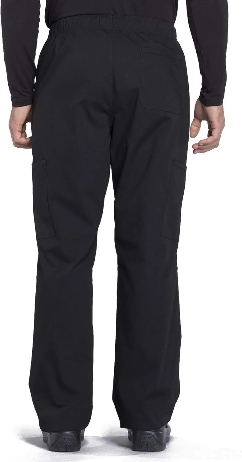 Cherokee Men's Scrub Pant Tapered Leg Fly Front Cargo Pant with 5 Pockets WW190