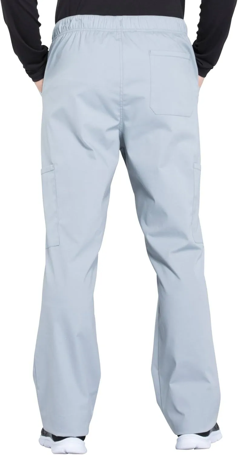 Cherokee Men's Scrub Pant Tapered Leg Fly Front Cargo Pant with 5 Pockets WW190