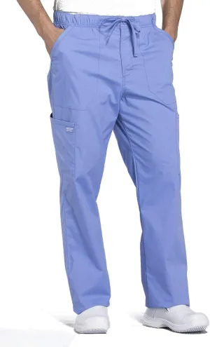 Cherokee Men's Scrub Pant Tapered Leg Fly Front Cargo Pant with 5 Pockets WW190