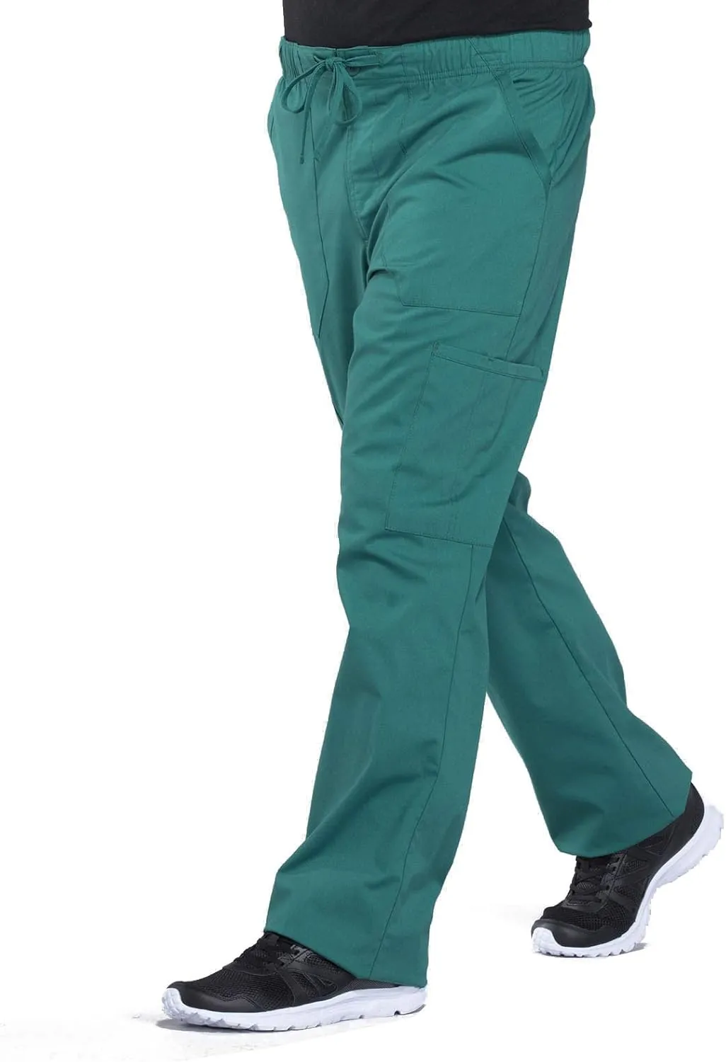 Cherokee Men's Scrub Pant Tapered Leg Fly Front Cargo Pant with 5 Pockets WW190
