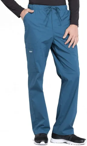 Cherokee Men's Scrub Pant Tapered Leg Fly Front Cargo Pant with 5 Pockets WW190