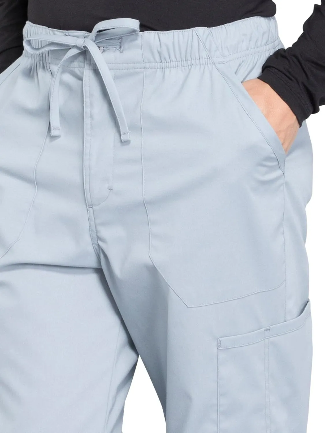 Cherokee Men's Scrub Pant Tapered Leg Fly Front Cargo Pant with 5 Pockets WW190