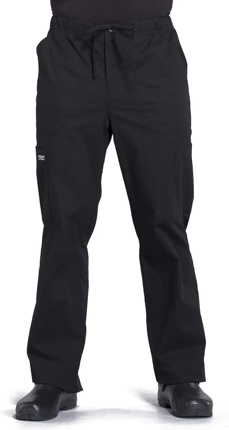 Cherokee Men's Scrub Pant Tapered Leg Fly Front Cargo Pant with 5 Pockets WW190