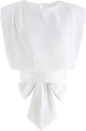 CHICWISH Women's White/Light Yellow/Sage/Pink/Pistachio Satin Tie Back Sleeveless Top