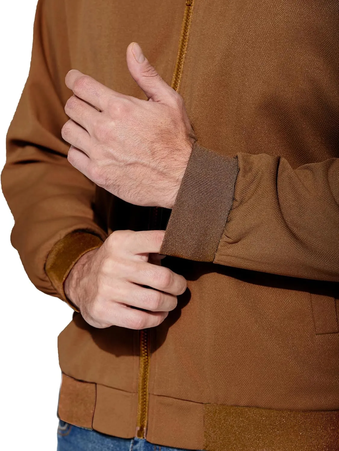 COOFANDY Men's Lightweight Bomber Jacket Casual Stylish Fall Jackets Full Zip Knit Jackets Varsity Textured Coat