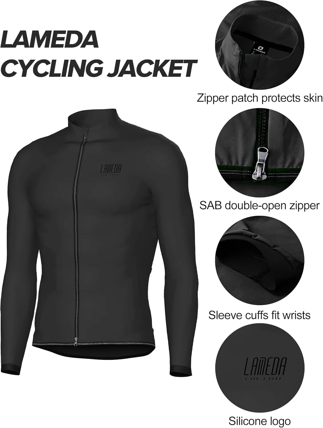 Cycling Jacket for Men Women, Windproof Lightweight Packable Cycling Windbreaker Bicycle Clothing Jacket