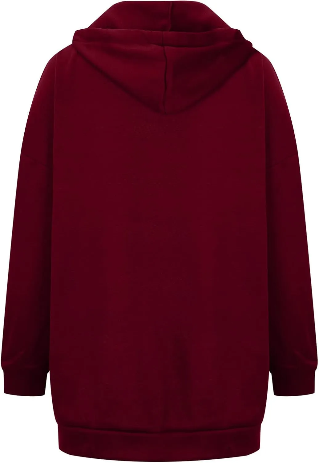 DASAYO Womens Long Oversized Hoodies Plus Size Pullover Hooded Hem Top Sweater Sweatshirts Winter Ouffits with Slit Pockets