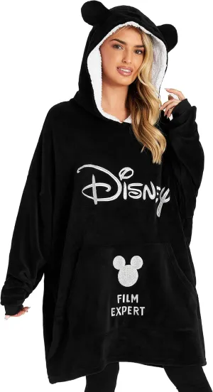 Disney Women's Hoodies, Oversized Blanket Hoodie, Minnie and Mickey Gifts