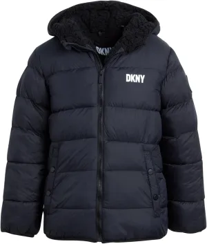 DKNY Boys' Winter Jacket - Heavyweight Sherpa Lined Bubble Puffer Coat with Convenient Pockets - Jacket for Boys (Size: 4-20)