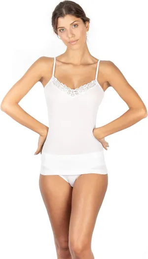 EGI  Luxury Wool Silk Camisole Spaghetti Straps Top. Proudly Made in Italy.