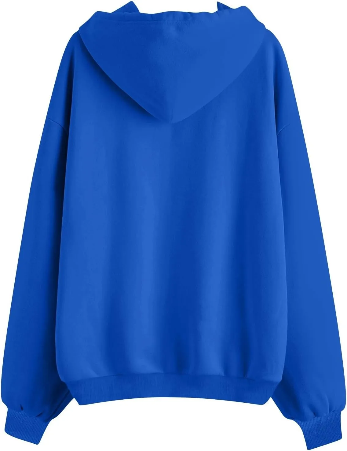 Fleece Zip Up Hoodie Women Oversized Drawstring Hooded Sherpa Jacket Full Zipper Baggy Fuzzy Sweatshirts with Pockets