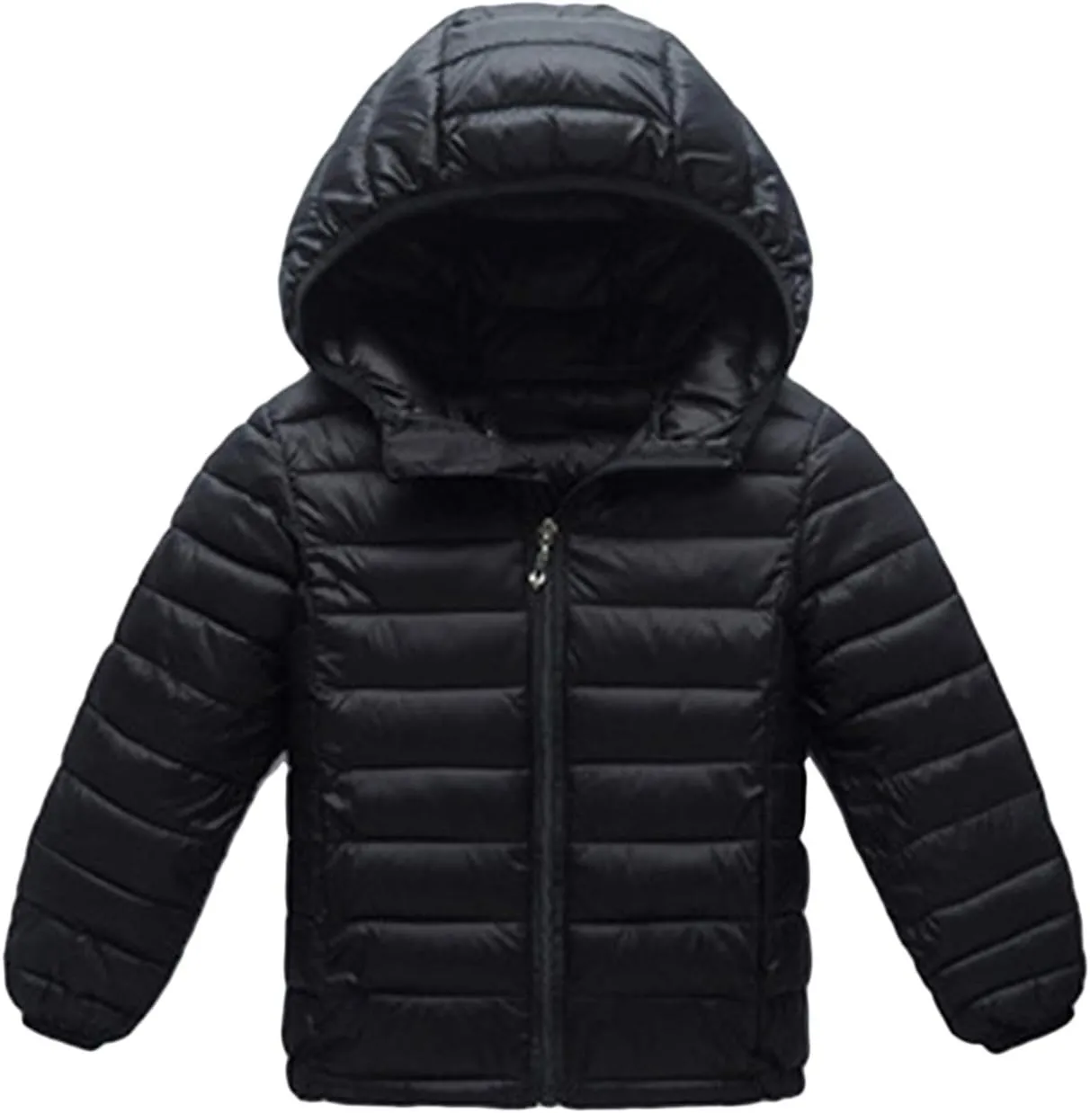 FLITAY Kid Winter Looser Fit Hooded Down Jacket Lightweight Warm Packable Jacket with Pocket