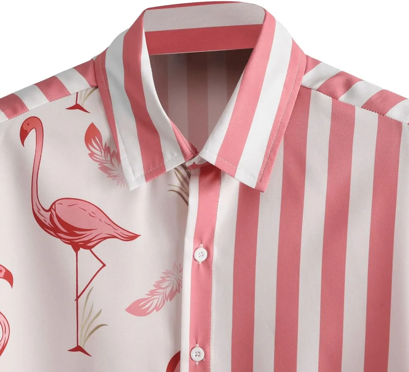 Floerns Men's Two Piece Outfit Printed Shirt Top and Drawstring Waist Shorts Set