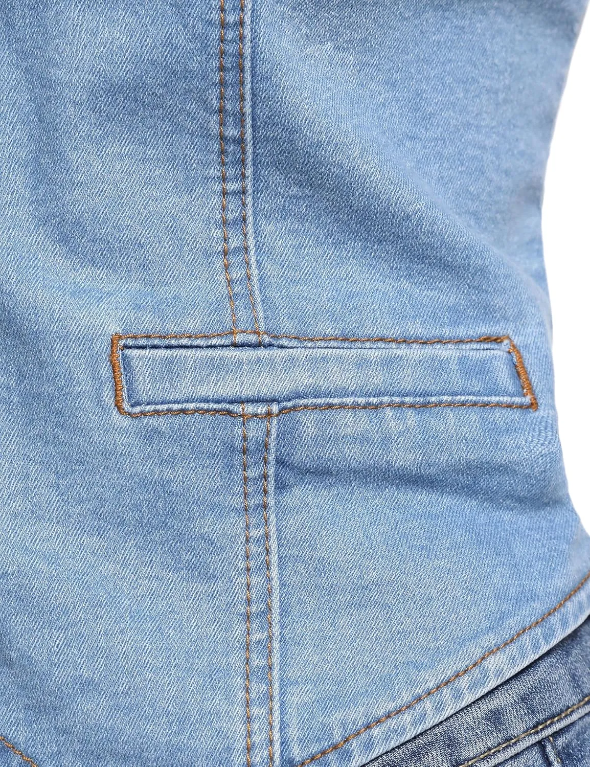 Foucome Womens Denim Vest Button Up V Neck Cropped Jean Vest Top