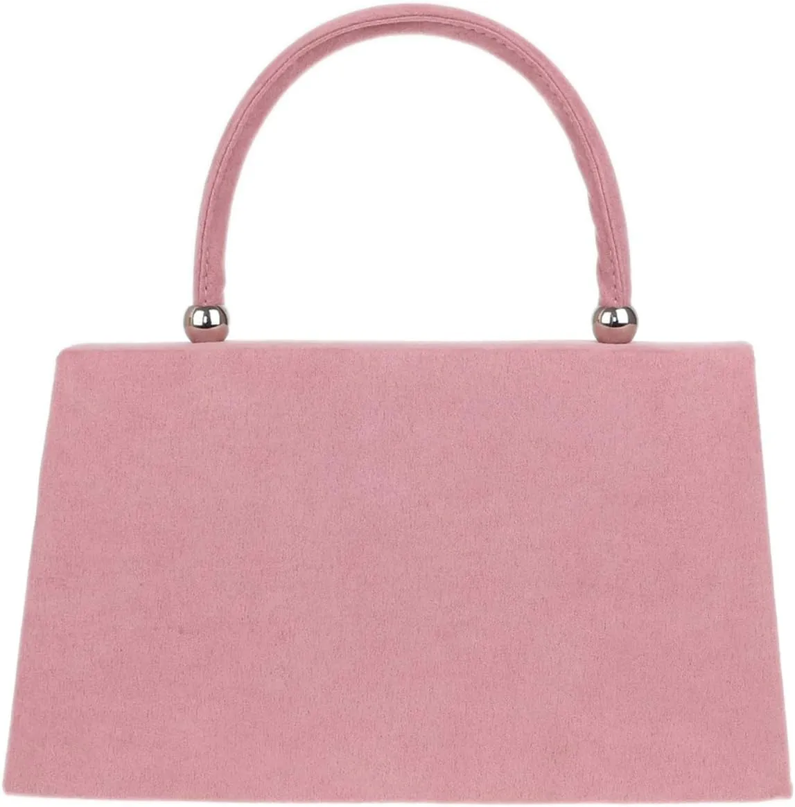 Girly HandBags Top Handle Faux Suede Clutch Bag Grab Holder Womens Handbag