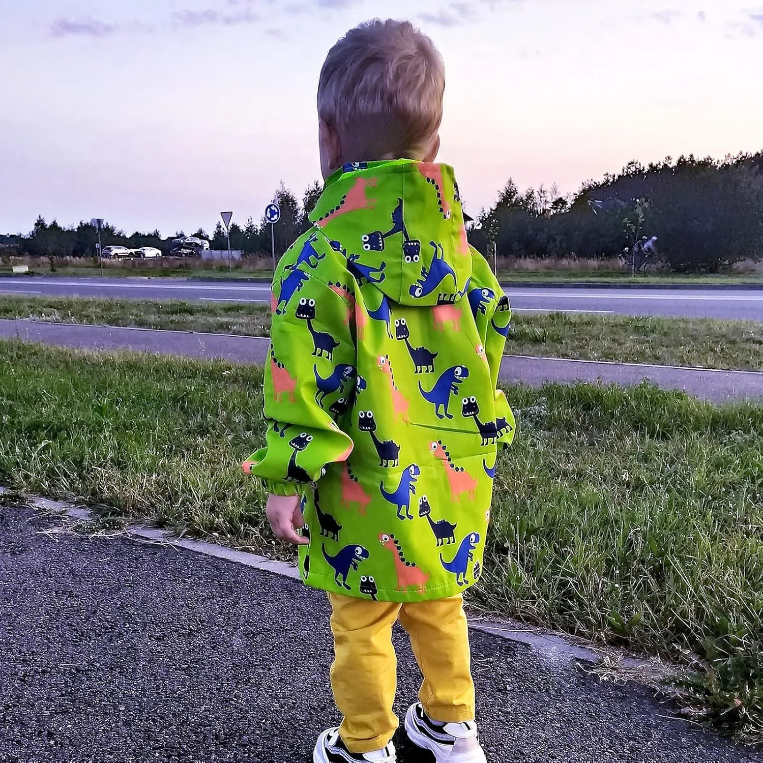 HZXVic Toddler Boys Raincoat Waterproof,Lightweight Kids Rain Poncho Jacket Windbreaker Outwear Coat