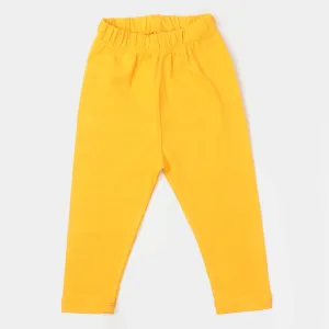 Infant Girls Lycra Jersey Plain Tights-C.Yellow