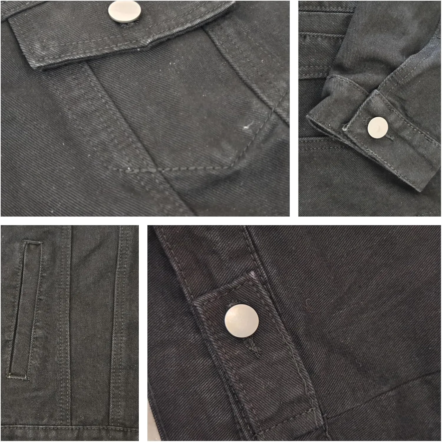 Jean Jacket for Women Distressed Long Sleeve Oversized Denim Trucker Jackets Coat