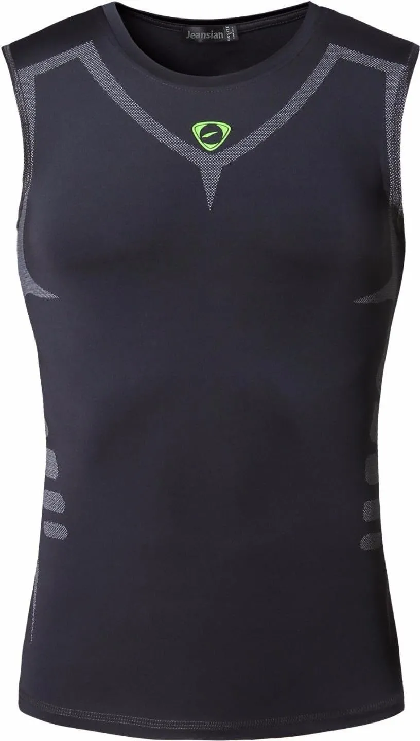 jeansian Men's Sport Quick Dry Sleeveless Tees Vests Tank Top Shirt LSL3306