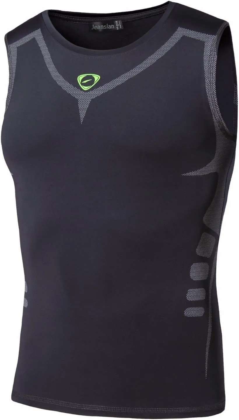 jeansian Men's Sport Quick Dry Sleeveless Tees Vests Tank Top Shirt LSL3306