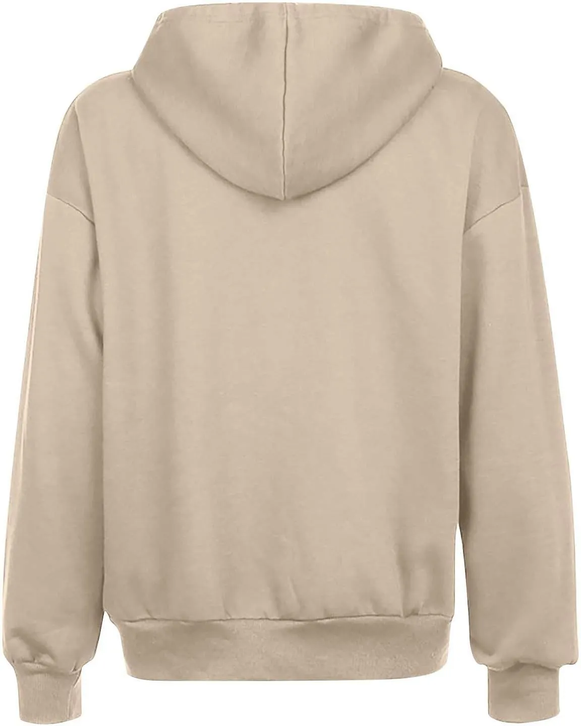 JJHAEVDY Zip Up Hoodie Women Solid Drawstring Sweatshirts Fall Outwear Jacket Hooded Coat Sports Activewear Pocket