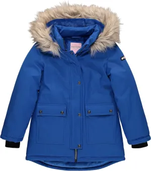 Juicy Couture Girls Coat, Faux Fur Hooded Winter Jacket, Warm Padded Parka Hoodie, Kids Heavyweight Winter Coat