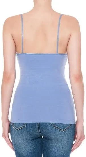 Khanomak Women's Cami Camisole Built in Bra Adjustable Spaghetti Strap Tank Top