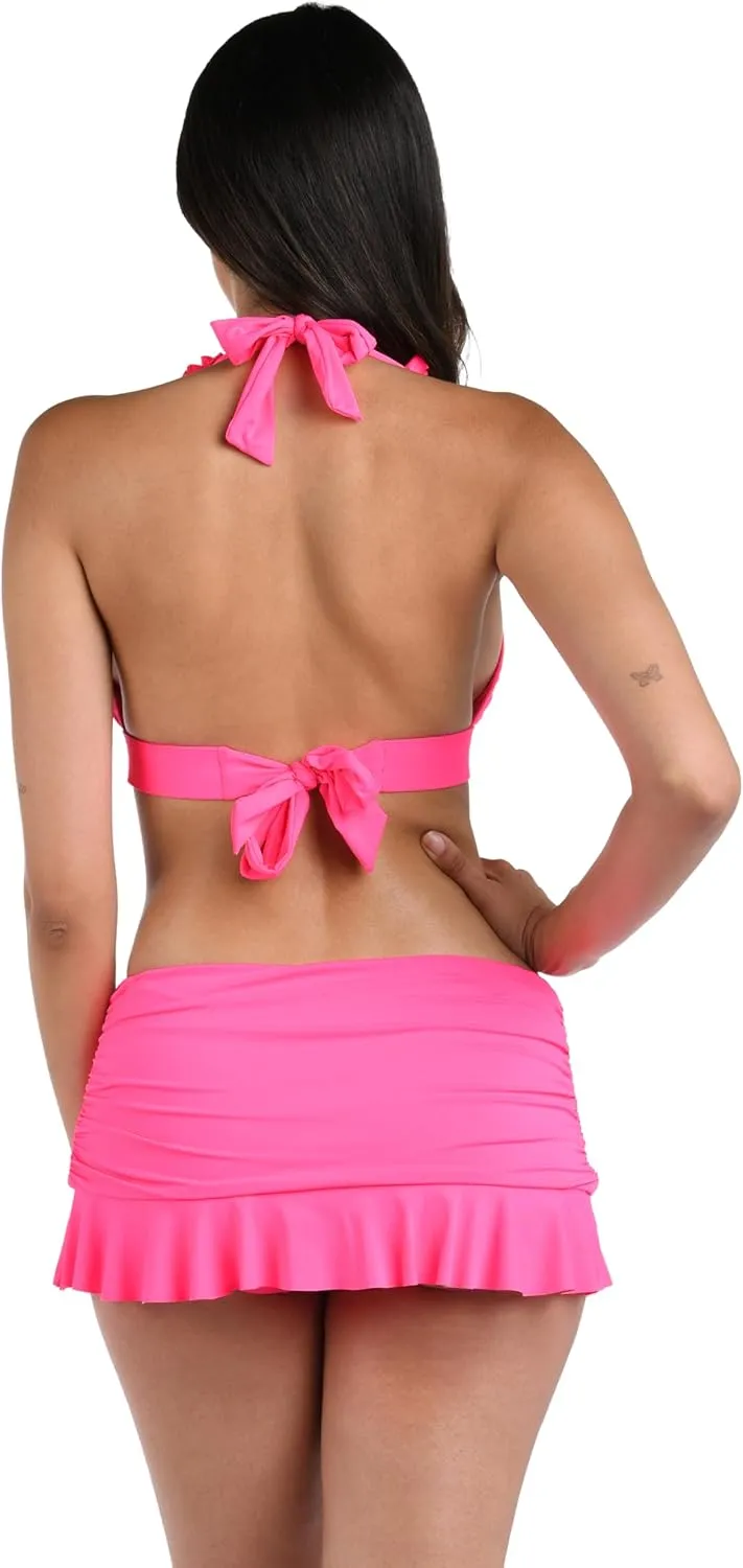 La Blanca Women's Island Goddess Banded Halter Bikini Swimsuit Top