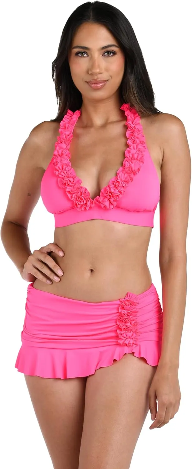 La Blanca Women's Island Goddess Banded Halter Bikini Swimsuit Top