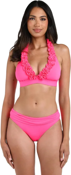 La Blanca Women's Island Goddess Banded Halter Bikini Swimsuit Top