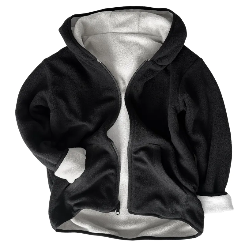 Little Bipsy - Reversible Fleece Zip Hoodie