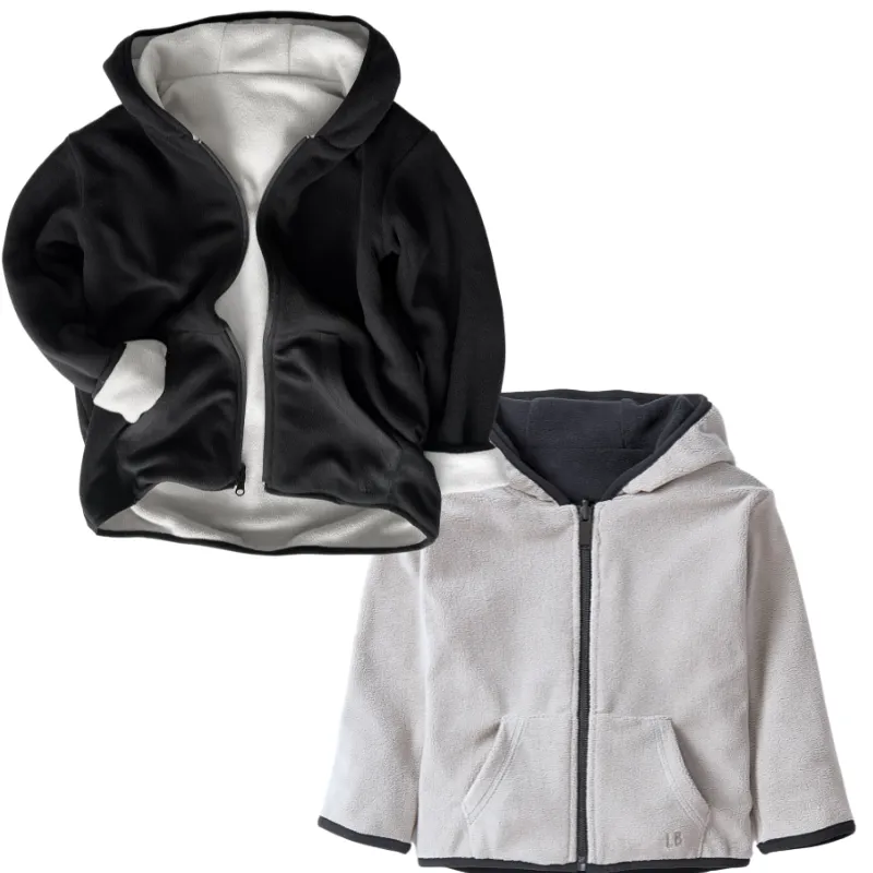 Little Bipsy - Reversible Fleece Zip Hoodie