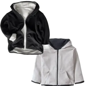 Little Bipsy - Reversible Fleece Zip Hoodie