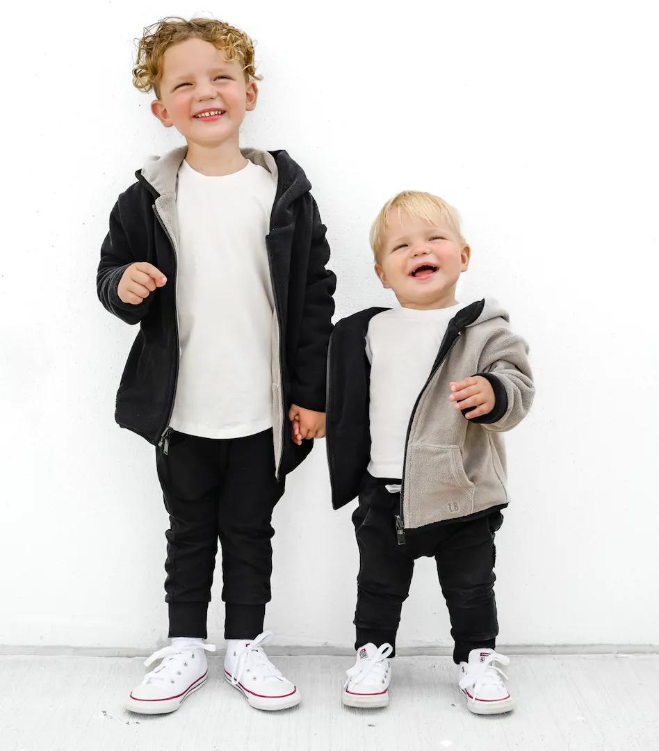 Little Bipsy - Reversible Fleece Zip Hoodie