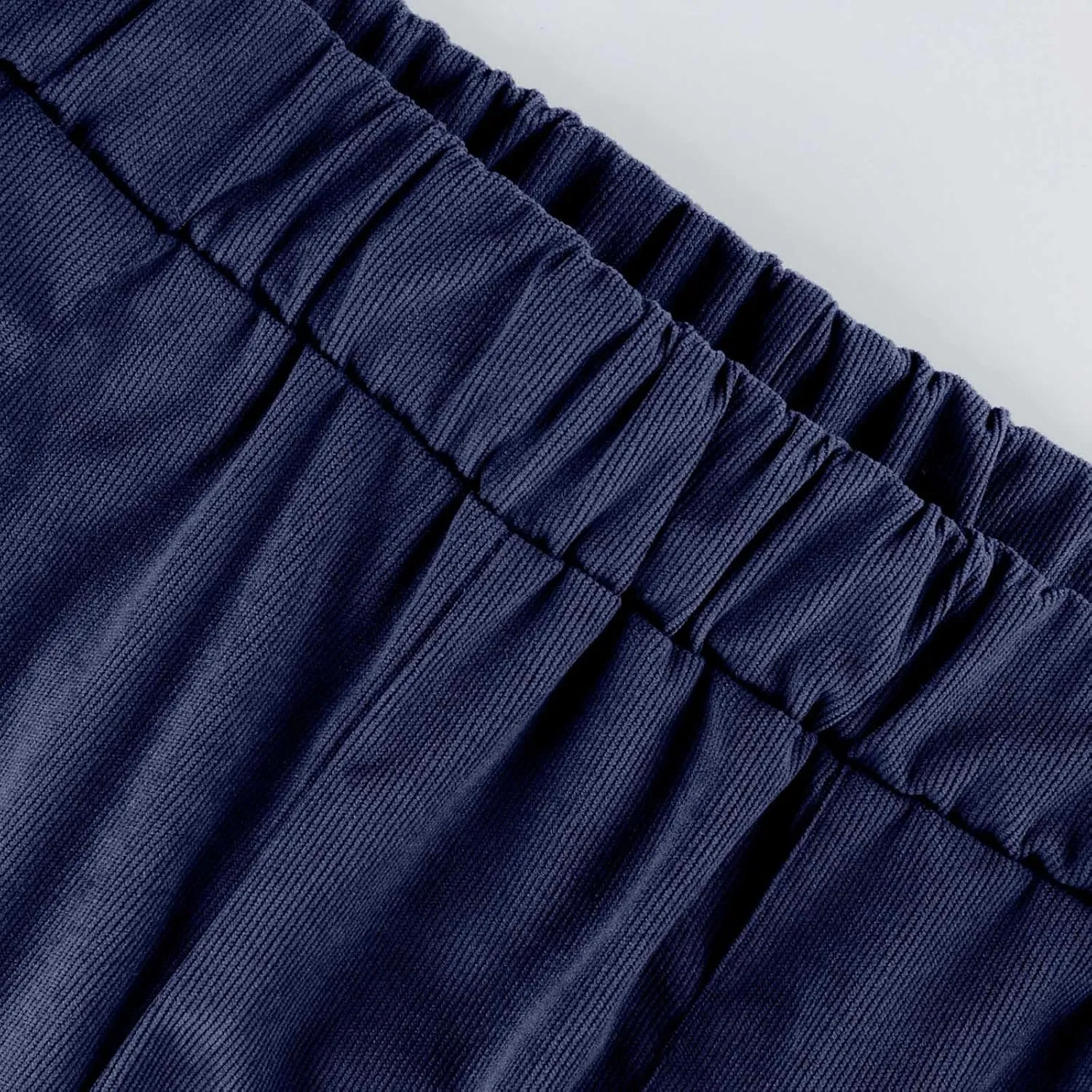 LOAIHA Corduroy Pants for Women Casual Drawstring Elastic High Waist Straight Leg Pants Trousers with Pockets