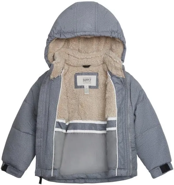 LONDON FOG Boys' Active Puffer Jacket - Stylish Winter Coat